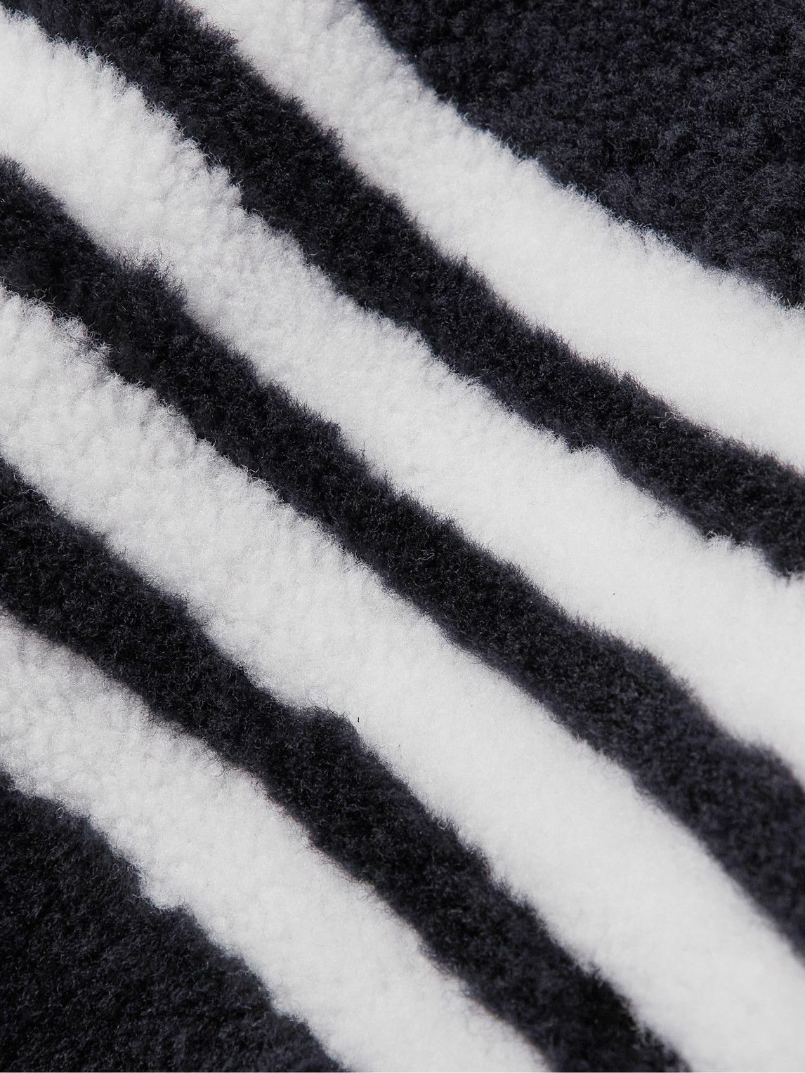 Thom Browne - Oversized Striped Shearling Jacket - Blue