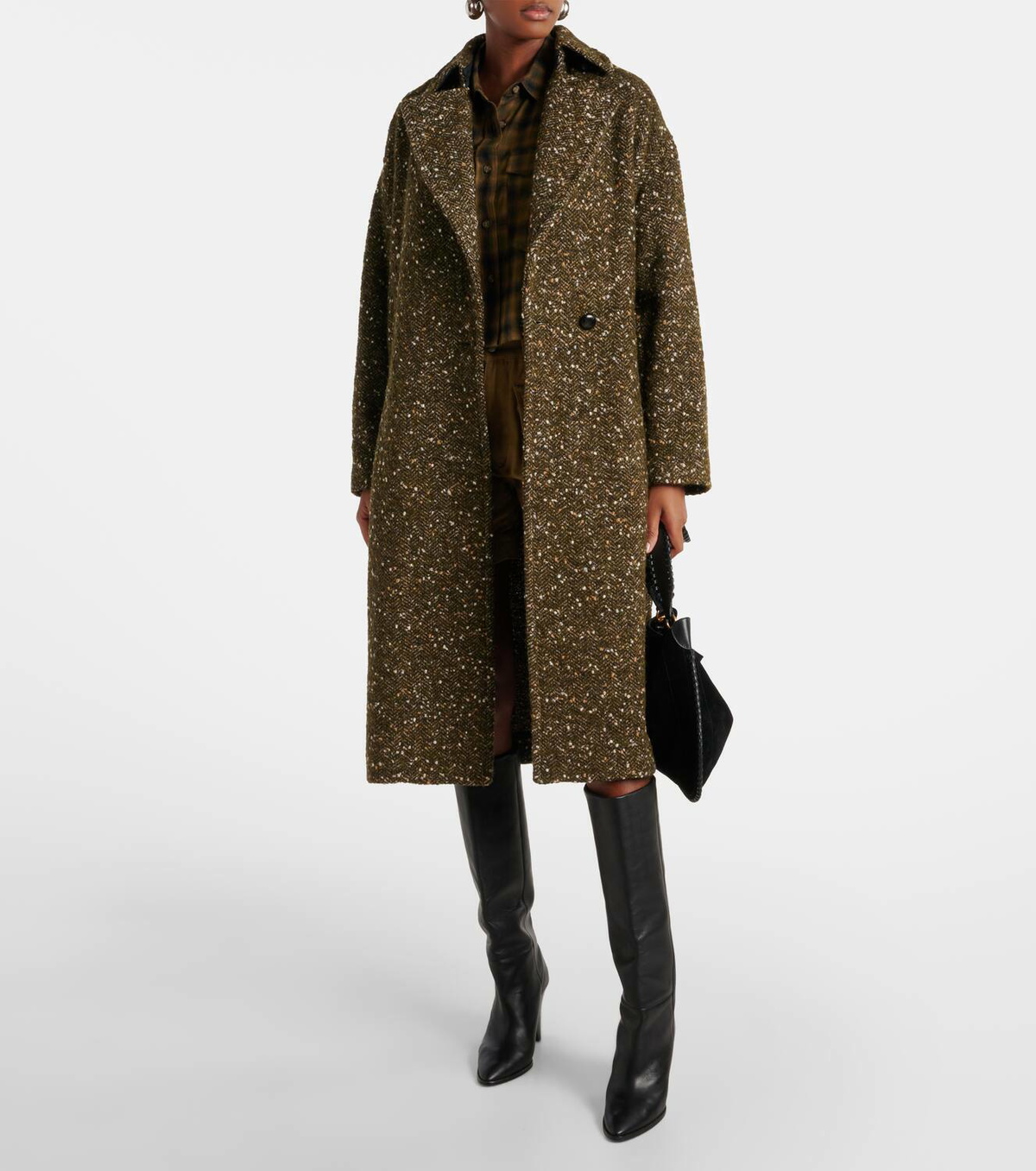 【送料&関税込】Marant Atoile Isabel Marant Blend Wool Coat Marant Etoile Horia wool-blend wrap coat Isabel Marant Etoile