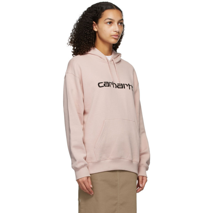 Carhartt WIP cotton sweatshirt Hooded Taos Sweat women's pink