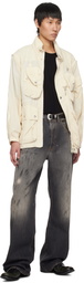 YOKE Black Narrow Western Belt