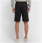 adidas Originals - Logo-Embroidered Striped Loopback Cotton-Jersey Shorts - Black