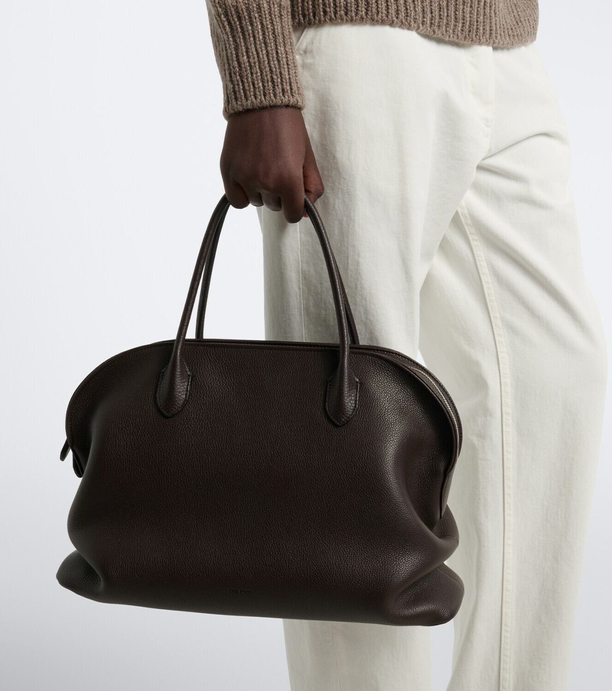 The Row Agnes 12 leather tote bag