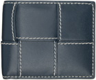 Bottega Veneta Navy Cassette Bi-Fold Wallet