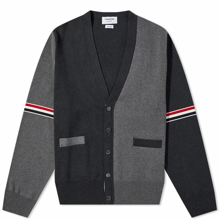 Photo: Thom Browne Men's Milano Stitch Funmix Cardigan in Tonal Grey