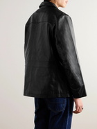 Nudie Jeans - Ferry Full-Grain Leather Jacket - Black