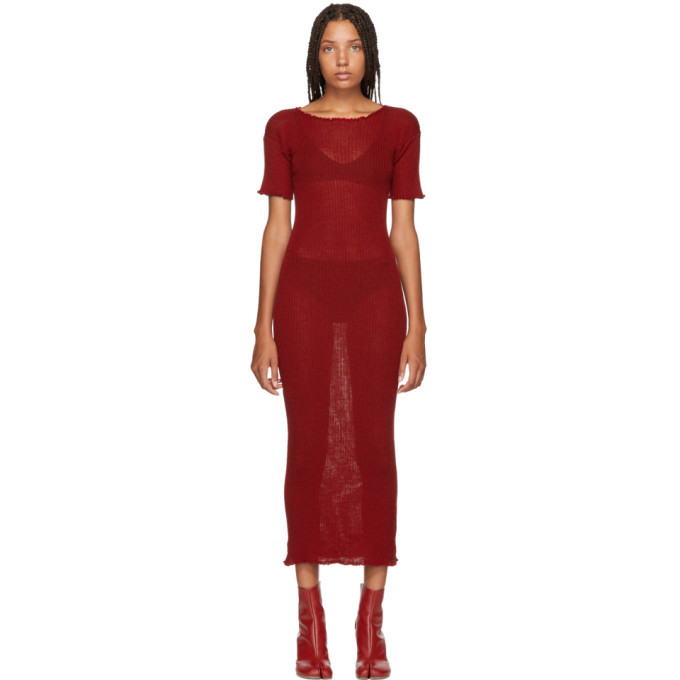 mm6 maison margiela mesh dress Maison Margiela Numbers-Motif Cotton Mesh Dress In White - 50% Off
