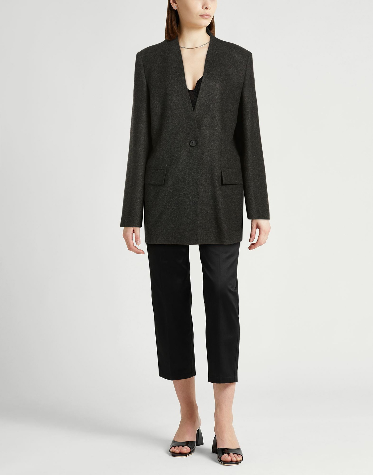 Toteme Womens Blazer Charcoal