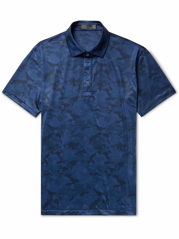 Photo: G/FORE - Icon Camouflage-Print Stretch-Jersey Golf Polo Shirt - Blue