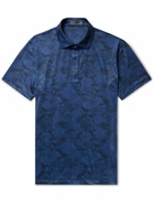 G/FORE - Icon Camouflage-Print Stretch-Jersey Golf Polo Shirt - Blue