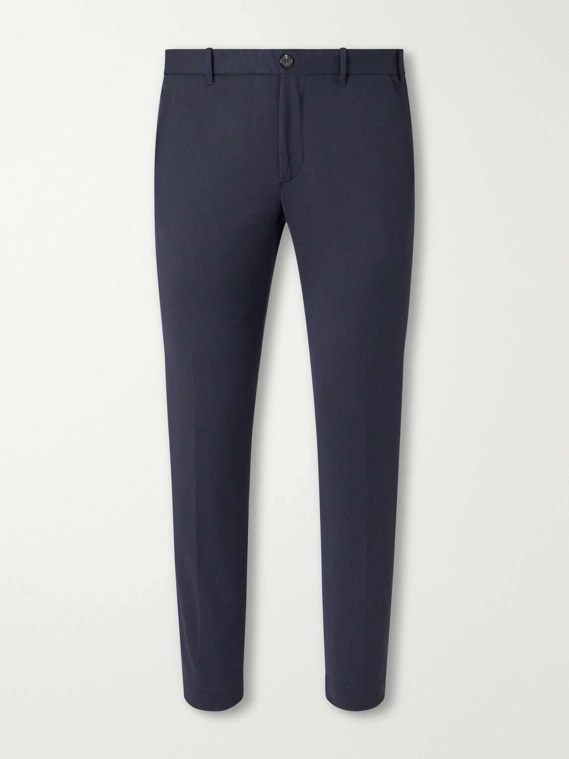 Slowear - Incotex Teknosartorial Tapered Drawstring Mélange Twill Trousers - Blue