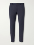 Slowear - Incotex Teknosartorial Tapered Drawstring Mélange Twill Trousers - Blue