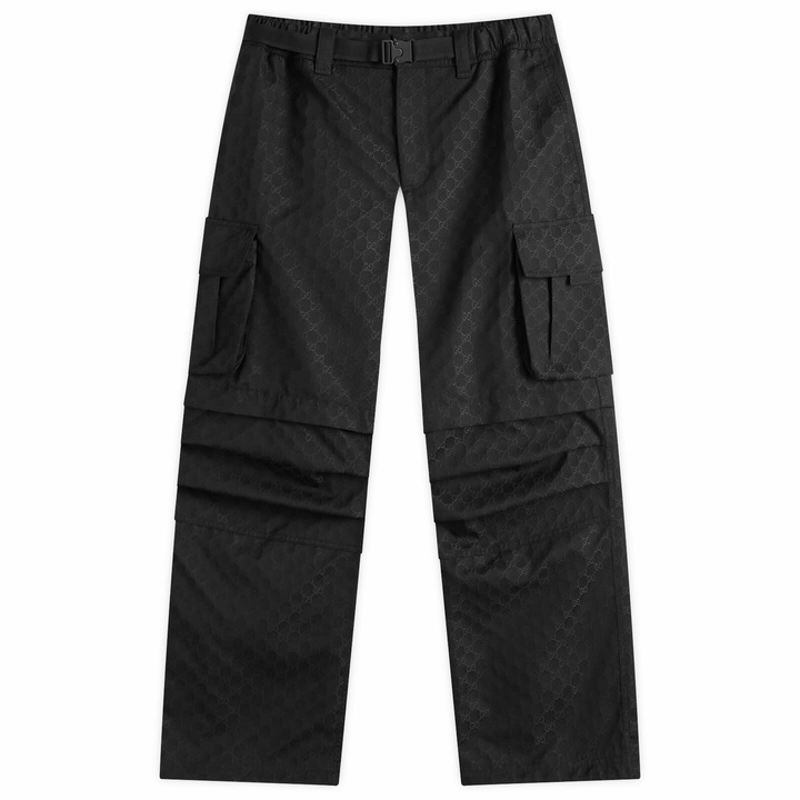 Photo: Gucci Men's Cotton Ripstop GG Military Pants in Black