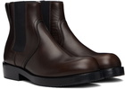Dries Van Noten Brown Leather Chelsea Boots
