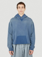 Maison Margiela - Weathered Hooded Sweatshirt in Blue
