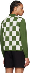 Second/Layer Green Check Cardigan