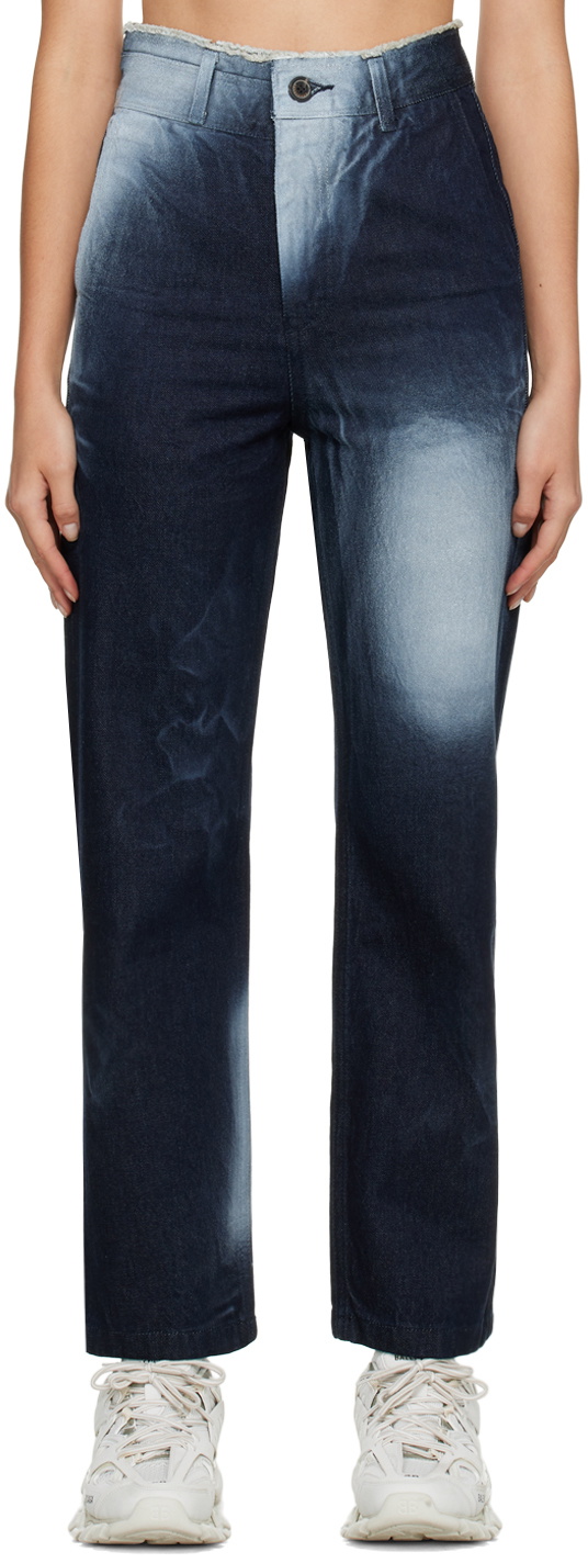 【ADERERROR】 Petri jeans Black Blue ADER error Indigo Petri Jeans ADER error