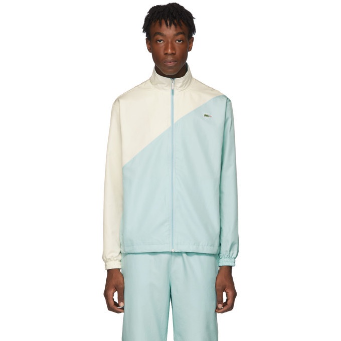 Photo: Lacoste Blue and White Golf le Fleur* Edition Logo Track Jacket