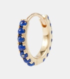 Maria Tash Eternity 14kt gold single hoop earring with lapis