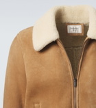 Saint Laurent Shearling-lined suede jacket