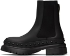 Valentino Garavani Black M-Way Rockstud Chelsea Boots
