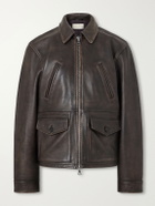 Officine Générale - Mori Leather Jacket - Brown