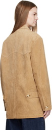 Carter Young Tan Chicago Suede Jacket