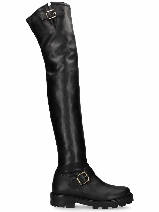 Photo: JIMMY CHOO - 20mm Over-the-knee Faux Leather Boots