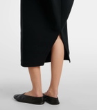 The Row Anitas draped wool-blend midi dress