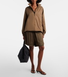 The Frankie Shop Nelis satin Bermuda shorts