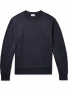 Hartford - Garment-Dyed Cotton-Jersey Sweatshirt - Blue