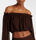 Bananhot Ora off-shoulder crop top