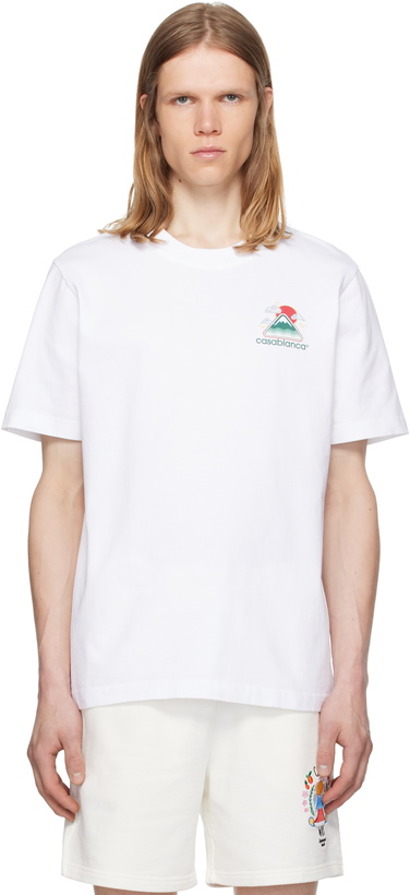 Photo: Casablanca White Montagne Ondulee T-shirt