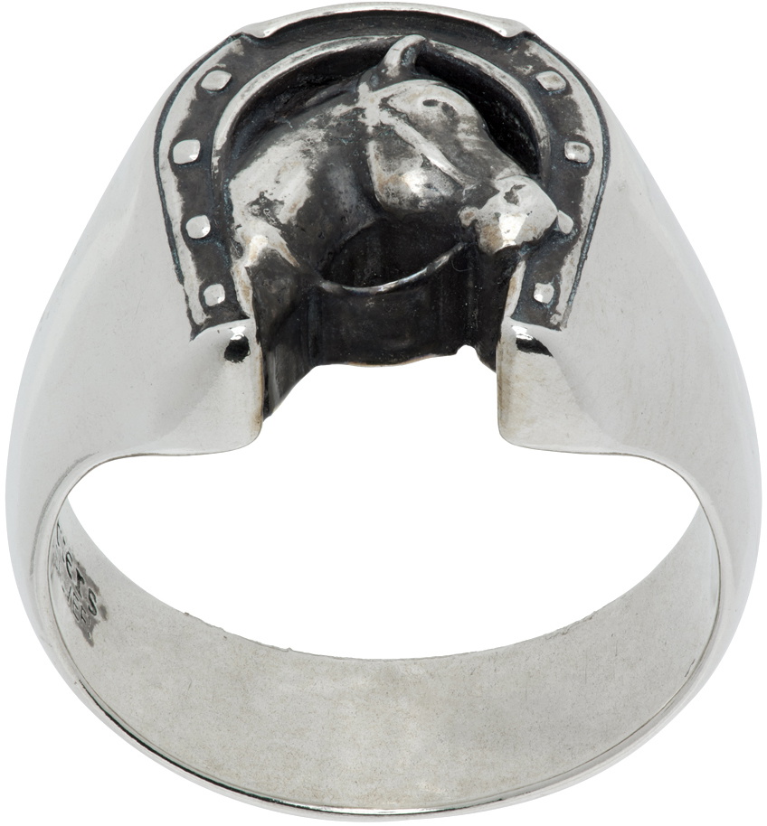 The Letters Silver 'Horse & Horseshoe' Ring