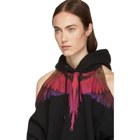 Marcelo Burlon County of Milan Black Cropped Color Wings Hoodie