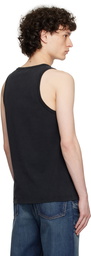 Casablanca Black 'La Prémonition' Crystal Embellished Tank Top