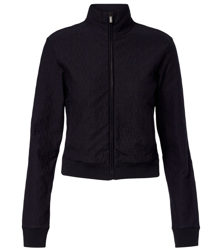 Photo: Gucci GG jacquard jersey track jacket