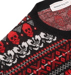 Alexander McQueen - Slim-Fit Fair Isle Wool Sweater - Red