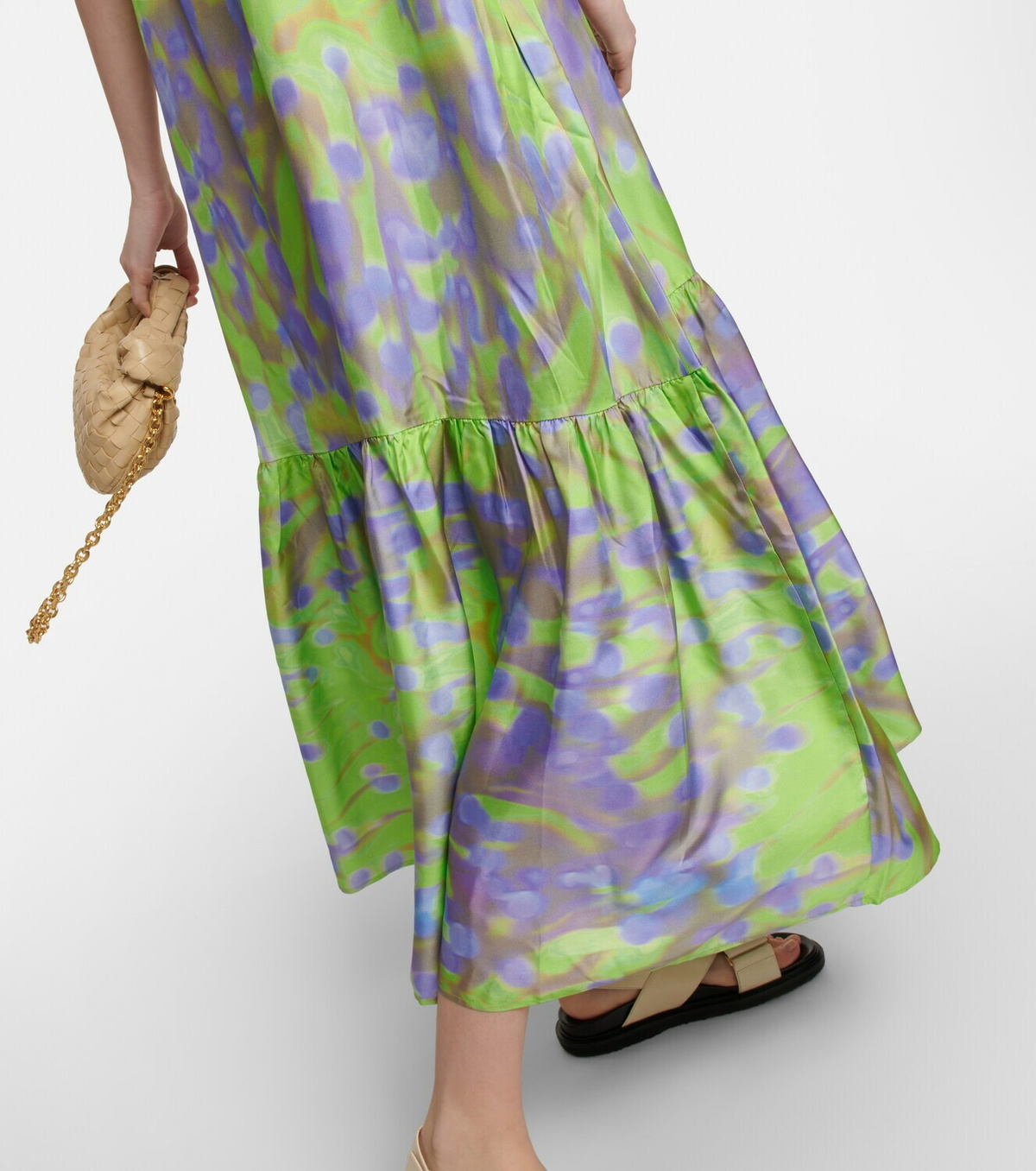 Asceno Oslo silk twill maxi dress