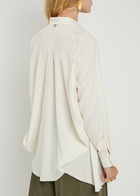 High Thank You Printed Crepe Shirt Cream