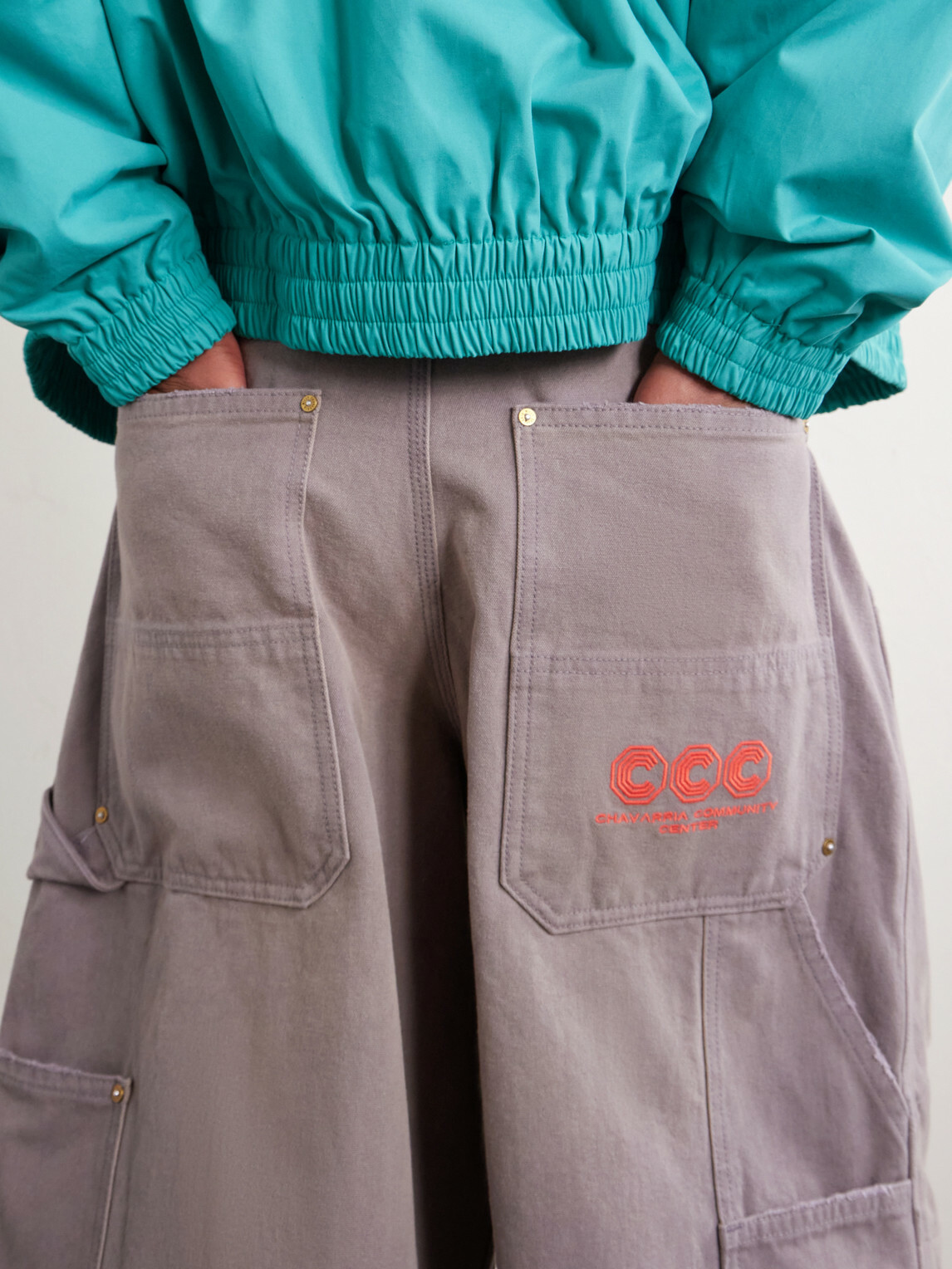 Willy Chavarria - Stocknot Double Knee Cotton Shorts - Gray