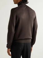 TOM FORD - Slim-Fit Silk Rollneck Sweater - Brown