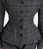 Magda Butrym Checked peplum virgin wool blazer