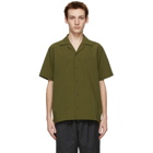 Saturdays NYC Green Seersucker Canty Short Sleeve Shirt