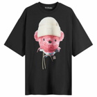Acne Studios Men's Exford Face Teddy Bear T-Shirt in Black