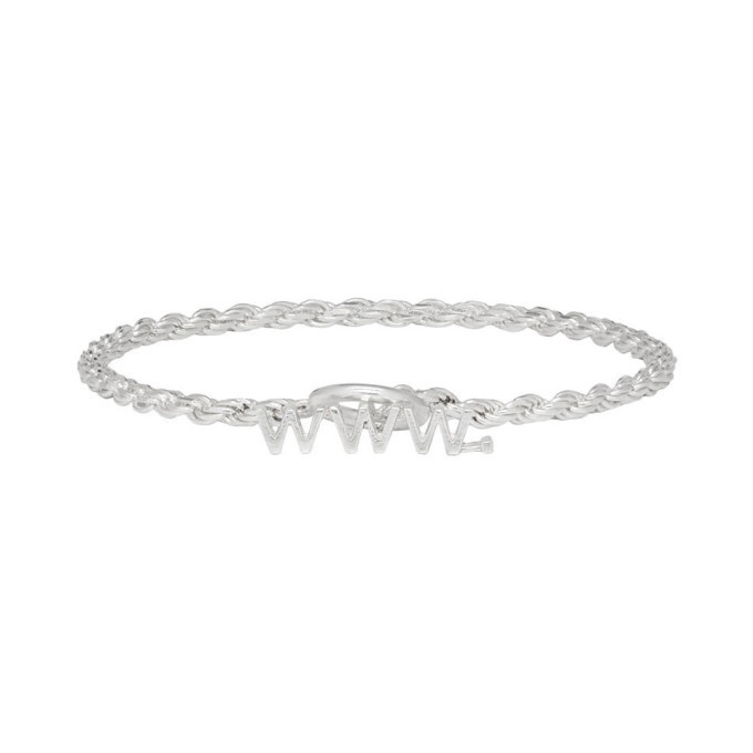 Photo: WWW.WILLSHOTT Silver Link Rope Bracelet
