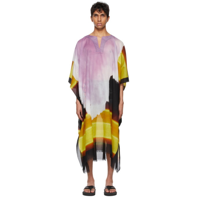 Photo: Dries Van Noten Yellow Len Lye Edition Gradient Short Sleeve Shirt