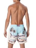 MC2 Saint Barth Man Mid-length Gustavia Swim-shorts With Car And Shark Placed Print | Ai Co-created Design By Rickdick - Powered By Red