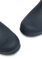 Hunter Original Short Panelled Rubber Wellington Boots Navy
