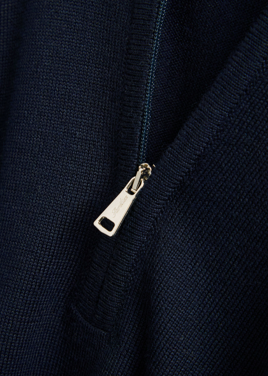 Aurélien Knit 1/4 zip Merino Wool Jumper Natural