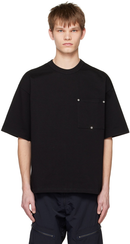 Photo: Bottega Veneta Black Relaxed-Fit T-Shirt